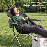 Chaise lune en fibre de carbone, 1,28 kg, légère, portable, dossier bas, sac de rangement pour le camping, la randonnée, l'escalade, le cyclisme