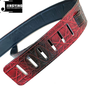 Jingying 2025 Custom Custom cinghie per <span class=keywords><strong>chitarra</strong></span> Rock all'ingrosso rosso nero colorato Spider lucenti spallacci per <span class=keywords><strong>chitarra</strong></span> - Product Image 6