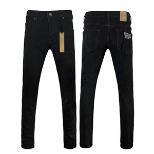 Ksubiy High Quality New Arrival Casual Breathable Mid Straight-leg Denim <strong>Jeans</strong> Ripped Distressed Medium 100% Cotton Autumn - Product Image 1