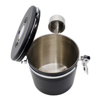 Boîte de conservation sous vide magique en acier inoxydable 304, 1-2L, avec double fermoirs en étain, pour café et aliments