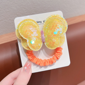 Glitter Sequin <b>Bow</b> Hair Ties High Elastic Ponytail <b>Holders</b> For Baby Girls Kids Hair Accessories - Product Image 6