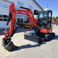 Excavator Mini Kubota U35 Asli Jepang Bersertifikasi EPA, Mesin Penggali Crawler 3,5 Ton, Jam Kerja Rendah, Track Karet untuk Pertanian Kubota U35 U40