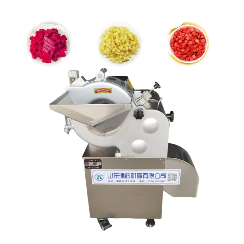 Commercial automatic root vegetables fruit ginger potato carrot dicing slicing cube cutting machine vegetable processing line