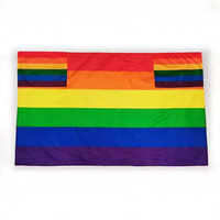 Impression de logo en gros de couleurs vives Gay Pride Cape lesbienne Polyester drapeaux de corps personnalisés en plein air pour l'événement