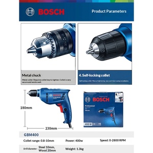 <span class=keywords><strong>Mandrin</strong></span> à changement rapide GBM400, vitesse variable, 400W/10MM, réversible, électrique AC, multifonction pour la maison - Product Image 3
