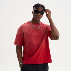 Mode Streetwear été à manches courtes lavé en détresse hommes T-shirt personnalisé coton Vintage t-shirt pour hommes - Product Image 3