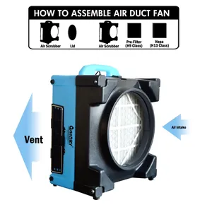 2026 Top Sale Thailand Factory AS110001 <strong>Air</strong> Scrubber Industrial <strong>Air</strong> <strong>Filter</strong> 800CFM Adjustable Speed HEPA Carbon System - Product Image 3