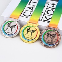 Groothandel op maat gemaakte gouden, zilveren, bronzen en zinklegering sportmedailles voor Taekwondo - 100% op maat gemaakte modieuze metalen medailles