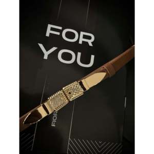 Ceinture en cuir véritable Fiori, cuir de vache, couleur unie, boucle rectangulaire, ceinture décontractée pour femme, réglable - Product Image 2