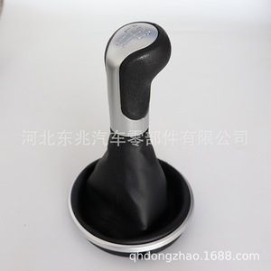 Skoda Gear <b>Shift</b> <b>Knob</b> Manual 5 Speed Silver Frame Black Leather Ergonomic Design - Product Image 4