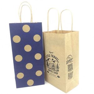 Take Away <b>Small</b> Shopping <b>Bag</b> Gift <b>Bag</b> Manufacturer 4 <b>Sides</b> Kraft Paper Coffee <b>Bag</b> - Product Image 6