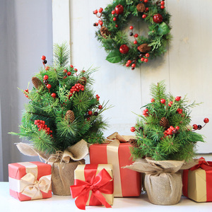 Árbol de Navidad 30-45CM Mini juego de Navidad Árbol Adornos de mesa Regalos para niños Accesorio de Navidad - Product Image 1