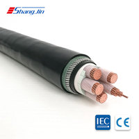 Câble d'alimentation basse tension blindé CE pour 4 conducteurs, 4*35mm, âme en cuivre, isolation XLPE, gaine PVC, pour utilisation industrielle en centrale électrique
