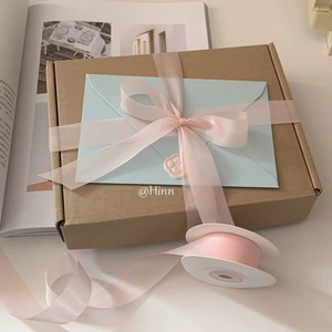 Sữa Tuyết Sợi Ribbon Cho Tự Làm Quà Tặng Giáng Sinh 2.5/4Cm Cảm Giác Cao Tie Ban Nhạc Polyester Bó Hoa Hoa Bao Bì Quà Tặng Băng - Product Image 2