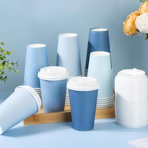 Vasos de Papel al por Mayor Aptos para Microondas, Desechables para Bebidas Calientes, Café, Té, Jugo, Vasos de Papel para Café - Product Image 2