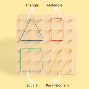 Rompecabezas de madera de doble cara con formas geométricas, tarjetas de doble cara y tablero de rejilla, bloques de patrones y juego de rompecabezas de mosaico - Product Image 3