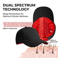 Gorro de Terapia de Luz Roja e Infrarroja LED de Grado Médico de 660nm y 850nm para el Cabello