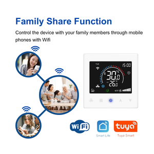 เทอร์โมสตัทพัดลม2ท่อ AC, เทอร์โมสตัทพร้อมรีโมตอัจฉริยะสำหรับเครื่องปรับอากาศ - Product Image 4