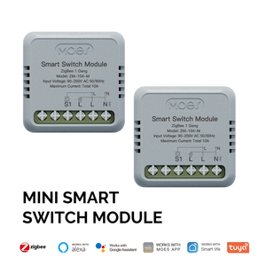 Module d'interrupteur intelligent Tuya <span class=keywords><strong>ZigBee</strong></span> 3.0 1 canal, contact sec, DC 12/24V AC 100-240V, relais de disjoncteur DIY pour maison intelligente, compatible Alexa - Product Image 2