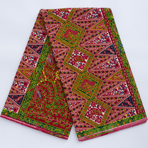 Tissu imprimé en coton véritable ciré 100% coton, véritable <span class=keywords><strong>pagne</strong></span> hollandais pour robes et chemises africaines, tissé, 6 yards, <span class=keywords><strong>pagne</strong></span> africain - Product Image 4