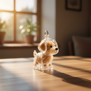 Mignon <span class=keywords><strong>Chiot</strong></span> Chat Chien Forme Porte-clés Boîte De Rangement Transparente pour Poils D'animaux Creative Pet Apparel Accessoire avec Pendentif Design - Product Image 1