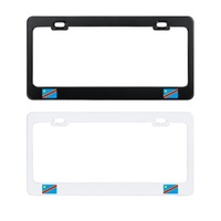 Cadre de plaque d'immatriculation personnalisé pour voiture du Congo RDC, cadre de plaque d'immatriculation sur mesure en acier inoxydable avec logo, contour de plaque d'immatriculation