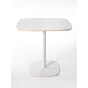 Tavolo da pranzo con Base in ghisa bianca con piano laminato multistrato 75x60cm in stile moderno per Bar e sala da pranzo - Product Image 2