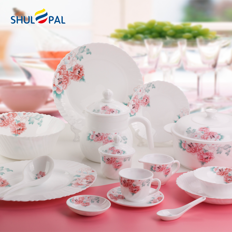 72 Piece Arcopal Crockery Opal Glassware Dinnerware Plates Set