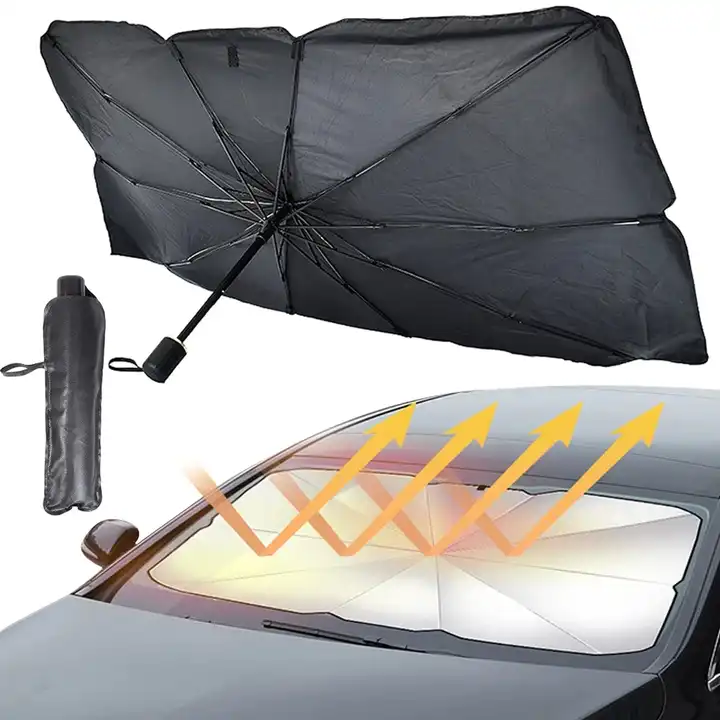 avant fenêtre intérieure pliante voiture pare-brise soleil ombre parapluie  avec uv couverture parasol soleil ombre protection