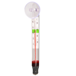Termometro in Vetro Piccolo e Robusto con Ventosa per Acquario, Misuratore <span class=keywords><strong>di</strong></span> Temperatura dell'<span class=keywords><strong>Acqua</strong></span> ad Alta Precisione, Impermeabile, con Scatola Incorporata per Vasche dei Pesci - Product Image 1