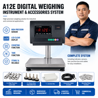 Indicateur de poids numérique avec communication RS232, affichage LED rouge, matériau ABS, contrôleur de plateforme et de balance de table
