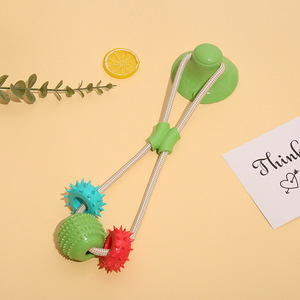 Hond Zuignap Trekbestendig Traktatie-uitgiftebal Speelgoed Kleine hond Tandjes krijgen Duurzaam Kauwbaar Tandenreinigend Vervelingverlichtend - Product Image 3