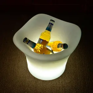 Design elegante impermeabile bar nightclub beer cooling light up secchiello per il ghiaccio a LED secchiello per il ghiaccio