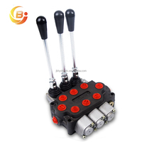 Válvula de Control Direccional Hidráulica Monobloque Manual de 3 Palancas Junbao ZD-L102-3, 40Lpm, 315Bar, para Tractor y Cargador, Venta al Por Mayor