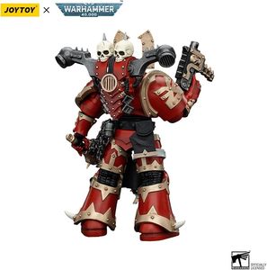 JOYTOY <span class=keywords><strong>Warhammer</strong></span> <span class=keywords><strong>40K</strong></span> World Eaters Khorne Berzerker 6 Figurine d'action à l'échelle 1/18 (4,96 pouces) Modèle de collection Mecha - Product Image 2