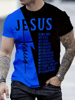 Kaos Olahraga Pria Desain Huruf Poliester, Mode Pria Amerika Eropa 2026, Produk Terlaris Musim Panas, Perdagangan Luar Negeri