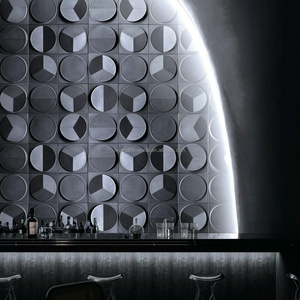 Ladrillos decorativos 3D UHPC para paredes, baldosas de hormigón ignífugas para hoteles, centros comerciales, cafeterías, paredes interiores y exteriores BRIM 160*140*15mm 160*140*40mm - Product Image 6