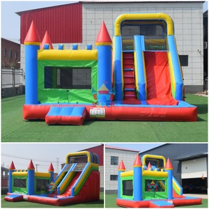 Château gonflable commercial rose princesse avec grande toboggan pour événements d'<span class=keywords><strong>anniversaire</strong></span> en plein air pour enfants - Product Image 3