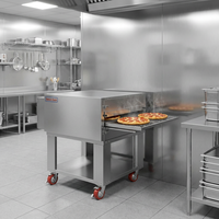 Máquina para cocinar pizza de velocidad variable, horno de túnel con flujo de aire impulsado