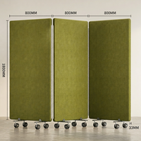 Paravents acoustiques de bureau en polyester recyclable, conformes à la norme OEKO-TEX Standard 100, insonorisants, en PET, avec roulettes