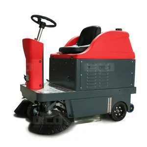 OR-C1250 Đi Xe Trên Sweeper Cleaner Bãi Đậu Xe Hút Bụi Quét Rác