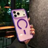 Coque de téléphone PC translucide à paillettes, antichoc, compatible avec la charge magnétique, pour iPhone 17 Air 16 15 14 13 12 18 Pro Max – Meilleures ventes