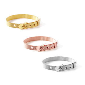 Stainless Steel 8mm Mesh <b>Bracelet</b> <b>Adjustable</b> Unisex Jewelry Gift <b>Bracelet</b> Silver Gold Rose Gold Color Options - Product Image 3