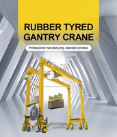 Grue portique mobile Zehua RTG à pneus sur chenilles avec poulie de roue pour conteneurs - Prix promotionnel