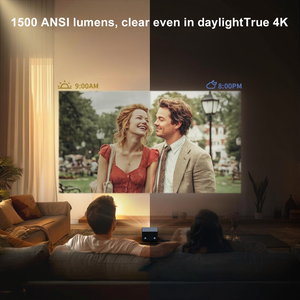 โปรเจคเตอร์วิดีโอพกพาสำหรับใช้ในบ้าน รุ่น M8 ความสว่างสูง 20W 1500ANSI ความละเอียดแท้ 4K 3840*2160p ระบบแอนดรอยด์ 12 รองรับความละเอียด 1080P FULL HD LED LCD โฮมเธียเตอร์ - Product Image 6