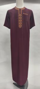 Abito maschile islamico tradizionale musulmano abbigliamento morbido con ricamo Thobe vendita calda in Medio Oriente <span class=keywords><strong>Africa</strong></span> <span class=keywords><strong>Marocco</strong></span> - Product Image 3