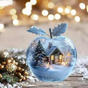 All'ingrosso di fascia alta Mini albero di natale decorazioni acriliche Creative artigianato Desktop per la casa forniture per le vacanze del ringraziamento - Product Image 2