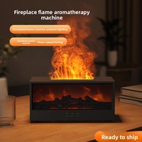 Diffuseur d'arômes à flamme réaliste 3D, humidificateur ultrasonique, télécommande, sans alcool, éclairage ambiant coloré, décoration