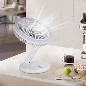 Ventilateur de bureau rechargeable USB Winning Star 8 pouces, portable, bleu et blanc - Product Image 3