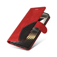 Étui portefeuille en cuir bicolore pour Redmi NOTE 14S 14 Pro Plus 5G 4G K70 A5 14C Xiaomi 15 Ultra 14T Stand Flip Cover